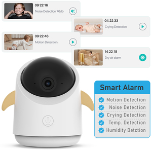 Newst 5g 2K thông minh Wifi bé Màn hình RGB môi trường xung quanh ánh sáng hai cách âm thanh 14 bài hát ru khóc phát hiện tiếng ồn không dây bé máy ảnh - Product Image 2