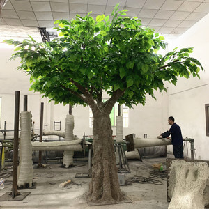 10ft cao vườn trang trí đám cưới lớn nhựa màu xanh lá cây cây <span class=keywords><strong>ficus</strong></span> cây giả cây lớn nhân tạo cây đa cho trong nhà ngoài trời - Product Image 4