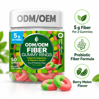 Anneaux de Gommes de Fibres Prébiotiques, Complément Alimentaire de Fibres, Saveur Baies et Melon, Nutrition Adulte, Fournisseur en Gros OEM ODM Marque Privée