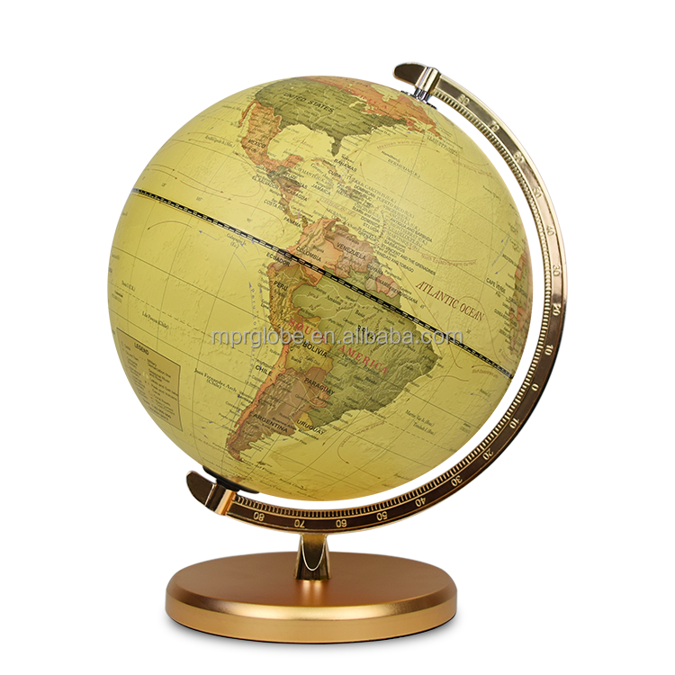 30cm 12inch world map globe decor desk earth globe political world globe with metal meridian and base