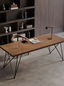 Nordic Solid Wood Desktop <strong>Computer</strong> Desk Home Simple Desk Bedroom Desk Large Board <strong>Table</strong> Modern Long Workbench - Product Image 3