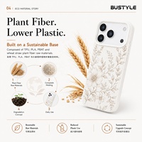 Coque de téléphone antichoc personnalisable en paille de blé 100 % biodégradable et écologique à faible MOQ pour iPhone 18 17 16 Pro Max avec logo personnalisé
