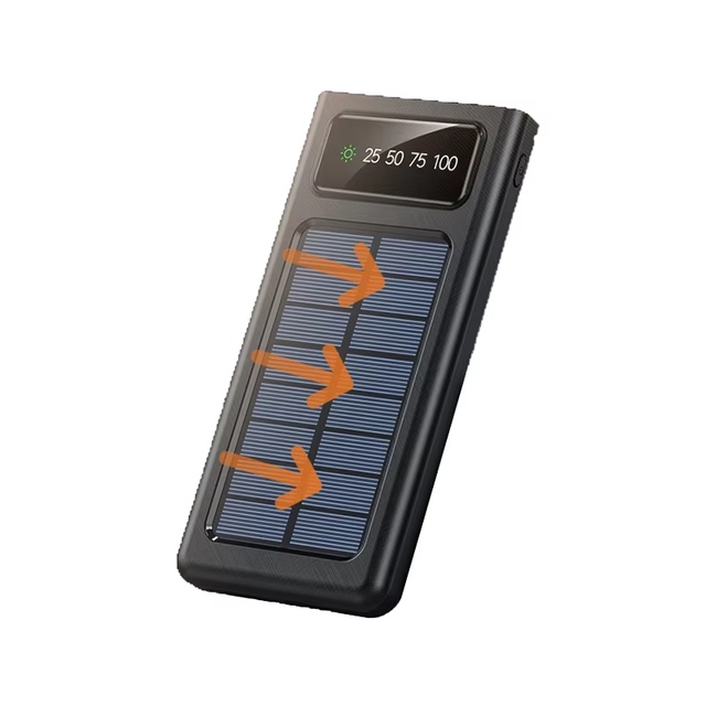 Best Seller Factory Selling Waterproof Outdoor Dual USB Travel Portable Solar Power Bank with Built in Cable