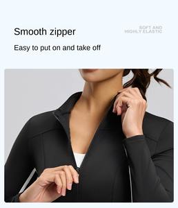 Chaqueta Europea Americana Transpirable Ligera para Mujer, Forro Polar, Corte Ajustado, Bolsillos con Cremallera, Secado Rápido, Talla Grande - Product Image 4