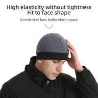 Gorro de invierno unisex, gorro grueso de color sólido, gorro de reloj suave y cálido, gorros a prueba de viento