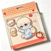 Porte-clés personnalisé en acrylique double couche effet vitrail, breloque de sac, pendentif dessin animé/anime personnalisé pour cadeaux, vente en gros