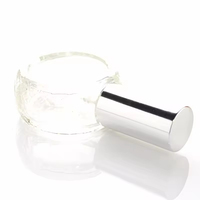 Flacon pulvérisateur de parfum en verre transparent de 10 ml, rechargeable, emballage cosmétique rond de luxe avec bouchon