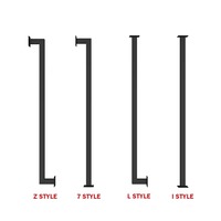 Balustrades de sécurité latérales en fer forgé de style européen moderne pour escalier de villa ou grenier
