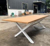 Table d'extension extensible en aluminium pour jardin, système Butterfly