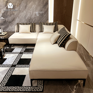 <span class=keywords><strong>Canapé</strong></span> d'angle de luxe avec table basse, mobilier de maison tendance, ensemble de canapés en cuir italien de luxe, meubles de salon - Product Image 2