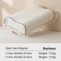 Oreiller de fitness européen et américain en mousse à mémoire de forme pour le soutien du cou, à rebond lent, conception spatiale, double contour, pour la colonne cervicale