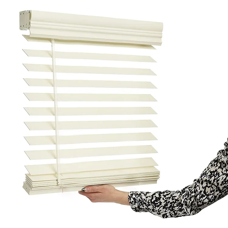 Motor Baterai Baru Dioperasikan WiFi Smart Shade Window 2 "Faux Wood Blinds