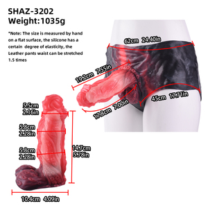 Yocy กางเกงในดิลโด้แขนกลวงมีพู่ห้อยเป็นรูปหนวดสัตว์ประหลาดสวมใส่ได้มีสายดิลโด้สำหรับคู่รักกลวงสามารถนำกลับมาใช้ใหม่ได้พร้อมลูกบอล - Product Image 2