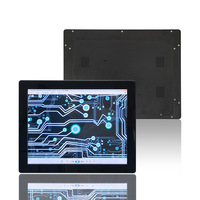 Personnalisation 15 pouces avant plat ip65 cadre industriel LCD panneau écran moniteur affichage avec interface VGA HDMI DVI 1024*768