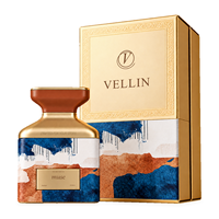 Atomiseur de parfum de luxe au design unique de style arabe, 50 ml, étiquette privée, flacon en verre vide, boîte d'emballage avec couvercle doré