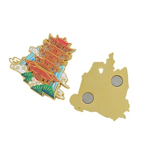 Aimant de réfrigérateur personnalisé en alliage de zinc, avec logo lettre émaillée argentée, 2D 3D, motif dessin animé mignon - Product Image 3