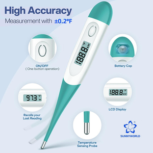 Thermomètre numérique médical pour bébé, type stylo, étanche, à tête flexible, prix avantageux - Product Image 3