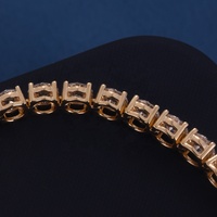 Chaînes et Bracelets Tennis Personnalisés en Or Massif 10k 14k 18k pour Hommes et Femmes, avec Diamants Moissanite D VVS de 2mm 3mm 4mm 6mm