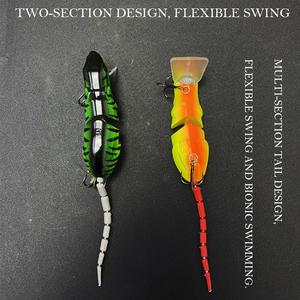 Leurre WEI 80mm/15.3g Souris flottante Bionique Articulation cassée Lancer à longue distance Minnow Matériel ABS Leurre pour la pêche à la carpe au brochet Fond du lac - Product Image 5