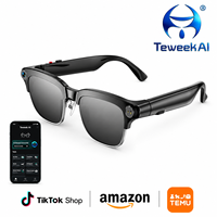 Lunettes Intelligentes IA M08C avec Caméra 8MP, Vidéo 1080P, Contrôle Tactile, Transfert WiFi, Double Micro 54 ENC, Appareil Portable