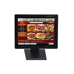 Flat Dustproof Desktop 15 Inch Lcd Capacitive Touch Screen Usb Pos Touch Monitor For Department Store