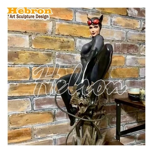 Statue de personnage d'<span class=keywords><strong>anime</strong></span> grandeur nature DC, Catwoman, super-héroïne, artisanat en résine, figurine de <span class=keywords><strong>Batman</strong></span> pour la décoration de la maison - Product Image 3