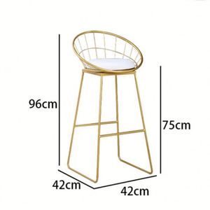 Mobilier Tabouret en cuir Tabouret Tabouret de bar Chaise de bar Couleur Métal industriel Personnalisé De Bar Or Écologique Fer Moderne - Product Image 6