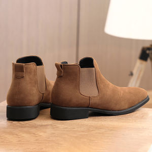 Bottes décontractées imperméables pour hommes, nouveau design, bottes Chelsea confortables, chaussures en cuir, bottes pour hommes - Product Image 2