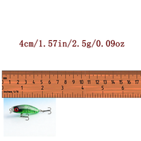 DUHNNUG 4.3cm 2.5g Leurre de pêche Micro Minnow en ABS, Mini Appât Artificiel Dur pour la Pêche au Bar, à la Truite, au Lucioperca, au Brochet en Lac et en Rivière