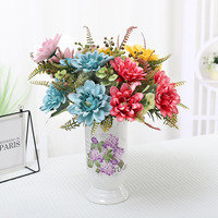 Centre de table en fleurs artificielles de corail Dahlia en soie, hautement modernes et écologiques, pour décoration de mariage, de maison et de photographie extérieure MY-Coral