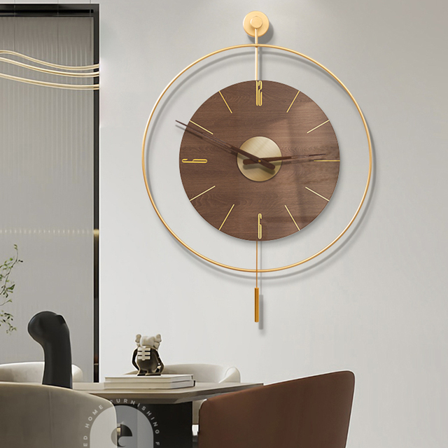 Modern Luxury Art Clock Decoration Painting Minimalist Creative Metal Wall Clock in Living Room Restaurant Wall Round Art Gift