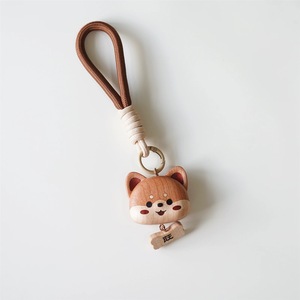 Llavero de madera Wangwang Shiba Inu con monedero, regalo portátil para jardines, oficinas y templos - Product Image 2