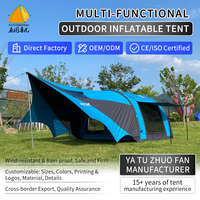 Grandes tentes gonflables de camping, tente gonflable d'extérieur en toile de coton pour une utilisation en quatre saisons
