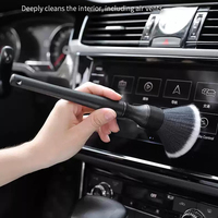 Kit de nettoyage pour intérieur de voiture : Brosse dépoussiérante, gel nettoyant, pâte adhésive douce pour tableau de bord et aérateurs, brosses de detailing