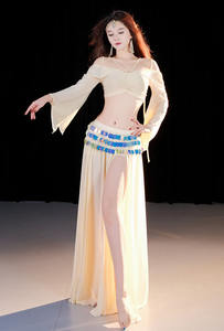 Venta elegante <span class=keywords><strong>sirena</strong></span> exótica lentejuelas profesional adulto traje de baile disfraces para danza del vientre Show Suit - Product Image 2