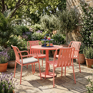 Muebles de Aluminio <span class=keywords><strong>para</strong></span> Exteriores Personalizados, Juego de Muebles Modernos <span class=keywords><strong>para</strong></span> Patio y Jardín, Mesa y Sillas con Pintura que <span class=keywords><strong>No</strong></span> se Desvanece por 7 Años - Product Image 1