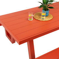 Ensemble table et chaises modernes en aluminium pour extérieur – Durable pour parcs, jardins, balcons, cours, places publiques, pique-niques, hôtels