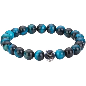 Promotion : Bracelet de mode en perles de pierre naturelle 8MM, motif renne de Noël argenté, bijoux énergétiques pour le yoga - Product Image 3