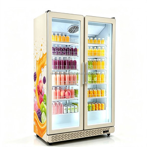 Nouvelle Vitrine Réfrigérée Commerciale à Double Porte Entièrement en Verre 2026 et Réfrigérateur à Boissons pour Magasin de Proximité - Product Image 4