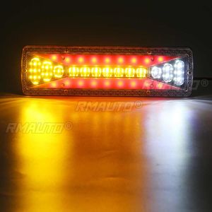 2 pièces Feux arrière LED 12V 24V pour camion, remorque, feux stop, clignotants dynamiques, pour poids lourds, tracteurs, bus, caravanes - Product Image 3