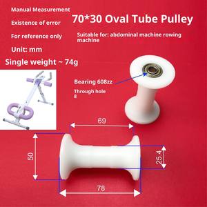 Roue à roulement pour rail de glisse d'<span class=keywords><strong>appareil</strong></span> de fitness, type poulie tubulaire elliptique, pour exercices abdominaux et d'entraînement à la rame F - Product Image 3