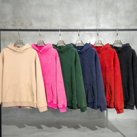 Sweat-shirts à capuche personnalisés pour hommes, lourds, délavés, en gros, surdimensionnés, vintage, lavés, vierges