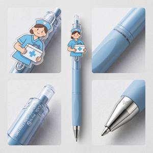 Juego <span class=keywords><strong>de</strong></span> 8 Bolígrafos <span class=keywords><strong>de</strong></span> <span class=keywords><strong>Enfermera</strong></span> con Diseño <span class=keywords><strong>de</strong></span> Dibujos Animados, Bolígrafo Retráctil con Colgante <span class=keywords><strong>de</strong></span> <span class=keywords><strong>Enfermera</strong></span>, Papelería <span class=keywords><strong>de</strong></span> <span class=keywords><strong>Enfermera</strong></span> Chibi, Bolígrafo <span class=keywords><strong>de</strong></span> Clic Blanco y Azul, Regalo - Product Image 4