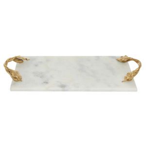 ถาดโลหะหินอ่อนรูปสี่เหลี่ยมผืนผ้า TCM 504 งานแฮนด์เมดทันสมัยอเนกประสงค์มีสไตล์สำหรับเสิร์ฟ จัดระเบียบ ตกแต่งทุกพื้นที่ - Product Image 2