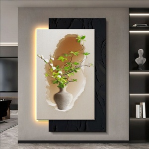 Lámpara de Pared 3D con Diseño de Pintura Abstracta en Piedra Arenisca, Decoración de Alta Gama para Entrada, Vestíbulo, Pasillo Moderno, Lámpara Colgante LED - Product Image 4