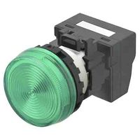 Indicateur mini vert M22n-bn-tga-gc-p, terminaison à sertir 24V, cadre vert 22mm, IP66, série M22n, neuf, en stock, 12-