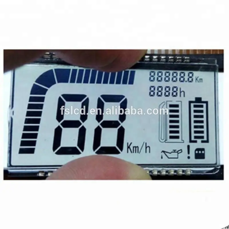 TN HTN Tipo de 4 dígitos 8 palavras 7 segmentos LCD Digital Display Screen Código de segmento Tela LCD para equipamentos de instrumentos
