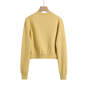 Cárdigan de Punto de Manga Larga para <span class=keywords><strong>Mujer</strong></span>, Estilo Francés, Cómodo, Informal, para Invierno, Color Sólido - Product Image 3