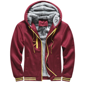 Manufacturer Wholesale <strong>Men</strong> Winter <strong>Jumper</strong> Sweat Suits <strong>Fleece</strong> Zip Up Custom Logo Heavy Fur <strong>Lined</strong> Hoodies - Product Image 1