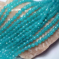 Vente en gros d'amazonite naturelle du bangladesh, perles rondes à facettes pour la fabrication de bijoux, conception de bricolage, 6mm, 8mm